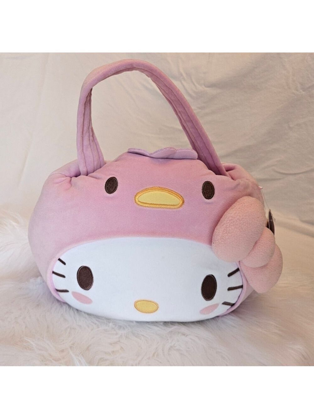 Pink Sanrio Hello Kitty Plush Bag, Easter Basket NWT